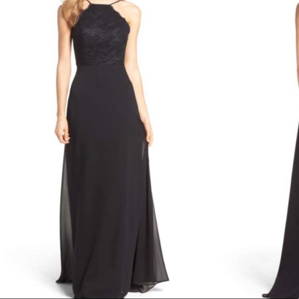 Hayley Paige Lace Bodice Dress